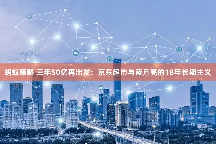 蚂蚁策略 三年50亿再出发：京东超市与蓝月亮的18年长期主义